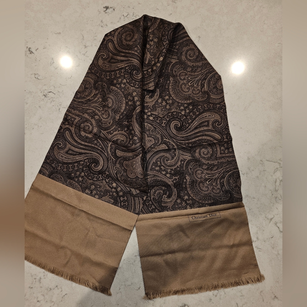 Dior Brown and Black Paisley Pattern Pants
